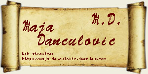 Maja Dančulović vizit kartica